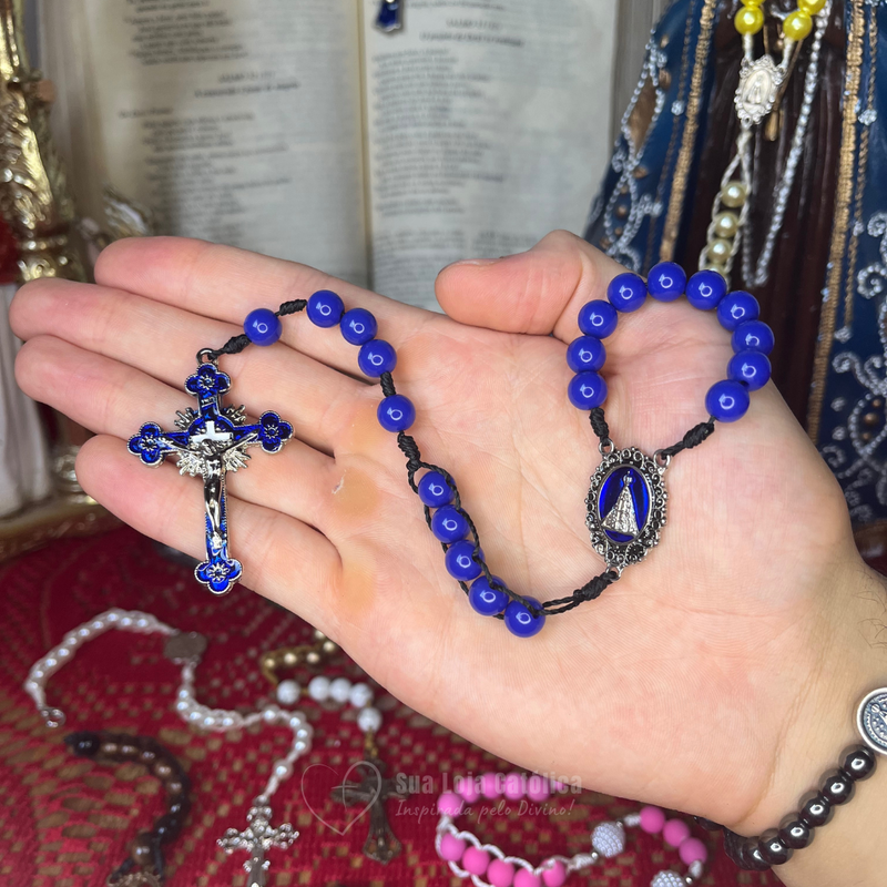 Santo Terço Compacto - Azul Celeste (COMPRE 1 LEVE 2)