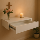 Suporte de Oratório Suspenso com Gaveta Branca®