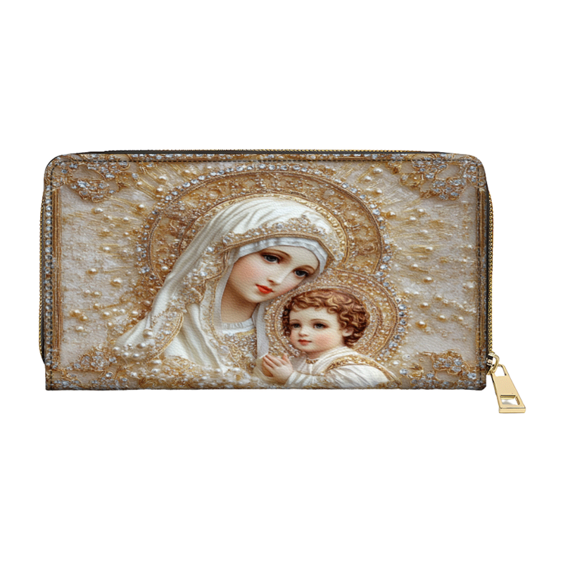 Carteira Católica Feminina - Maria e o Menino Jesus