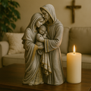 Imagem Sagrada Família Marmorizado 30cm - Decoração com Fé®