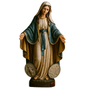 Imagem Nossa Senhora Das Graças Perolada com Medalhas 20cm - Decoração com Fé®