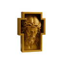 Adorno de Mesa Rosto de Cristo Dourado - Proteção no Lar®