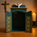 Oratório Paz do Espírito - Azul Barroco  - Imagens de até 30 cm®