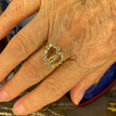 Anel Coração em Zircônia de Nossa Senhora