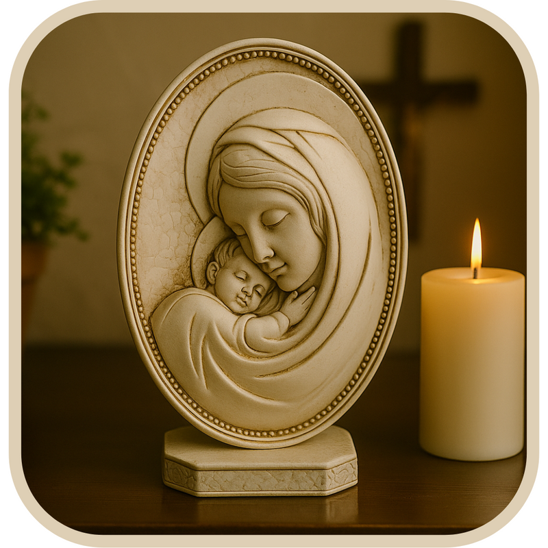 Adorno de Mesa Maternidade Sagrada - Proteção no Lar®