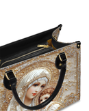 Bolsa Católica em Couro - Maria e o Menino Jesus