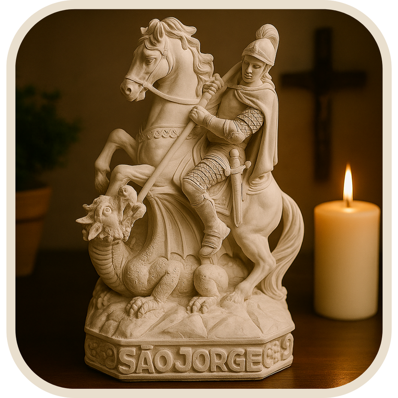 Imagem São Jorge 15cm - Decoração com Fé®