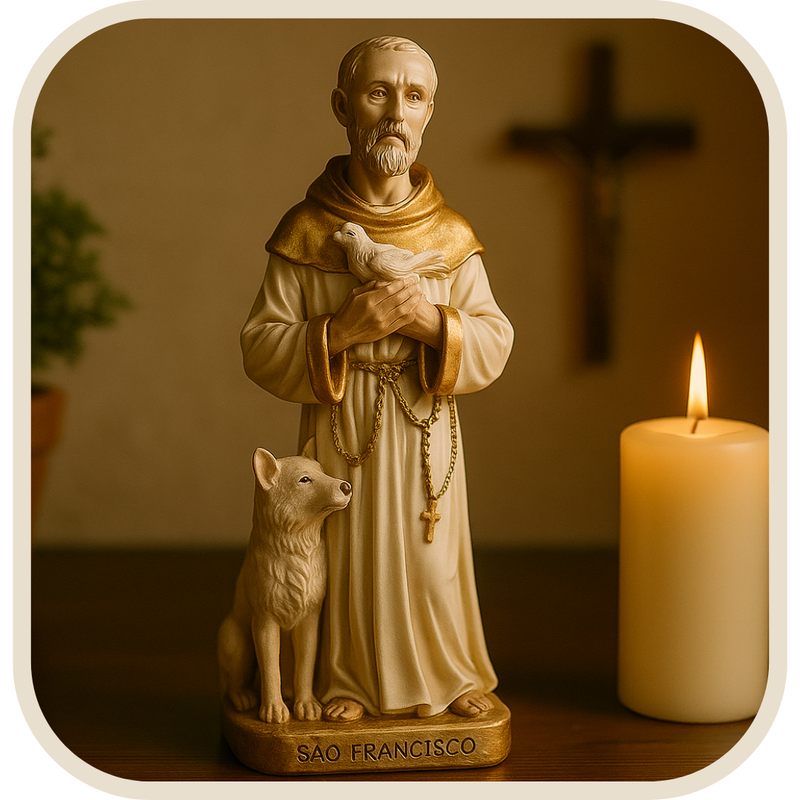 Imagem São Francisco de Assis 20cm - Decoração com Fé®