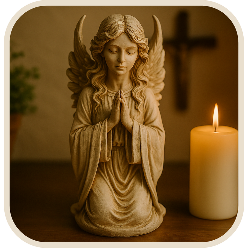 Anjo da Guarda Rezando 21cm - Decoração com Fé®