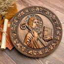 Ícone de São Bento em Madeira