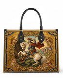 Bolsa Católica em Couro - São Jorge