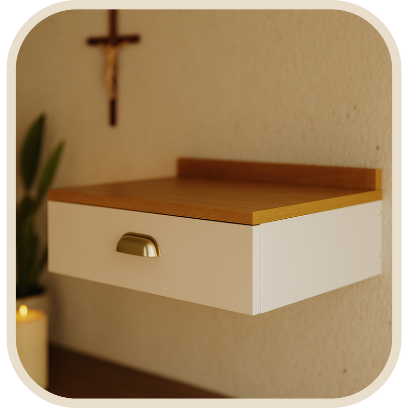 Suporte de Oratório Suspenso com Gaveta®