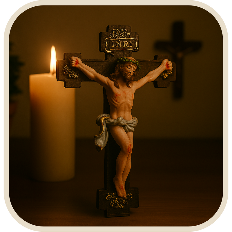 Crucifixo de Parede Jesus Crucificado 19cm®