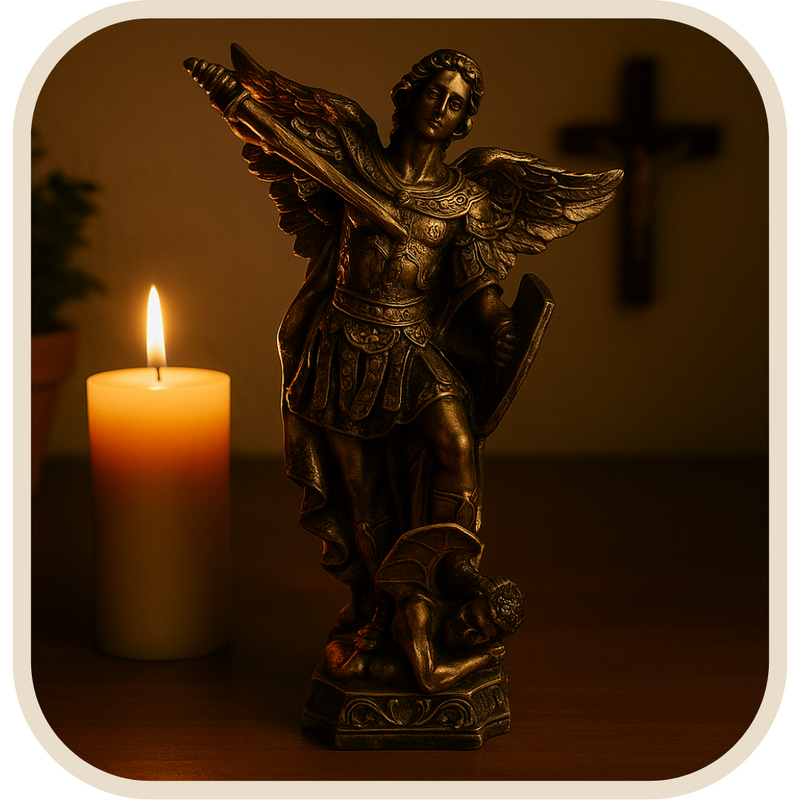 Imagem São Miguel Ouro Velho 20cm - Decoração com Fé®