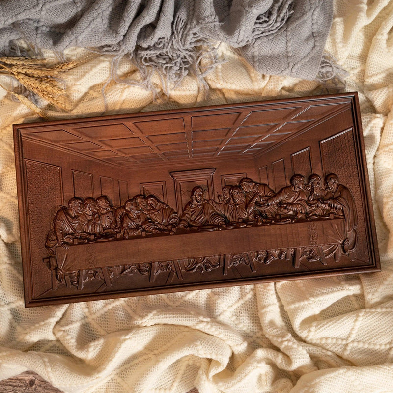 Escultura Última Ceia em Madeira