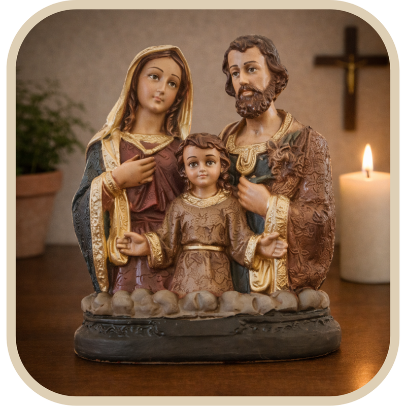 Imagem Sagrada Família 21cm Barroca - Decoração com Fé®