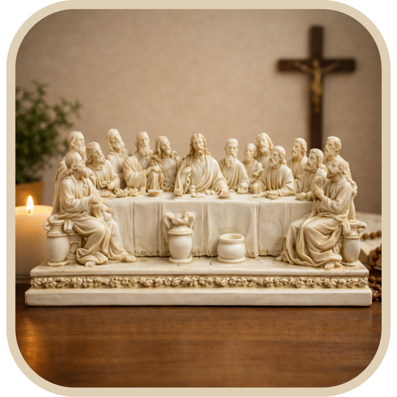 Imagem Santa Ceia 15cm Resina - Decoração com Fé®