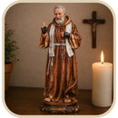 Imagem São Padre Pio 30cm Resina Barroca - Decoração com Fé®